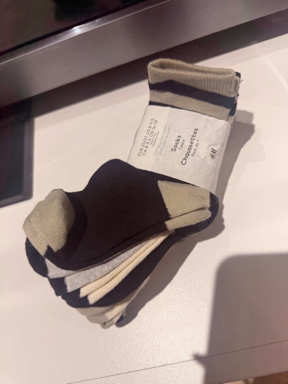 H&M Men’s 6-Pack Low-Cut Socks - Black, Gray, Cream, Tan